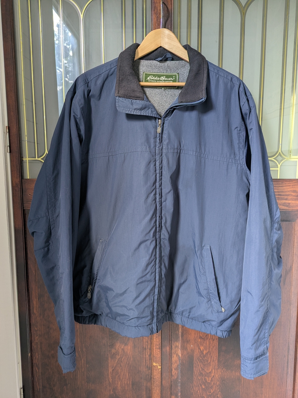 Eddie Bauer Men's Navy Zip-Front Jacket